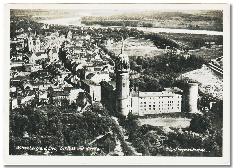 zeitgenössische Ansichtskarte der Knopfschen Mühle am Schloßplatz